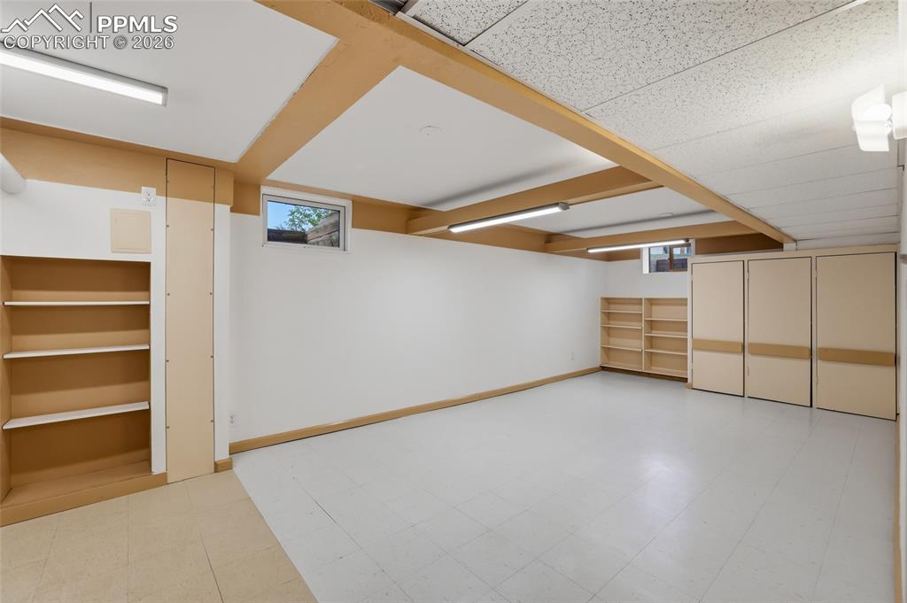 Image 32 of 50: 3/4 bath in basement services Bdrm #4