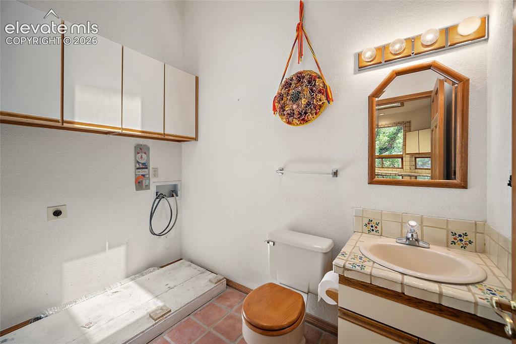 Image 20 of 49: Half bath with laundry hookups