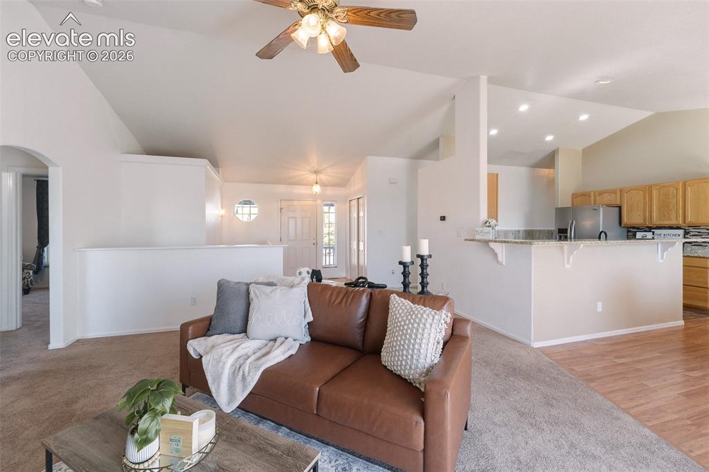Image 15 of 50: This inviting main living area was designed for comfortable living and effo