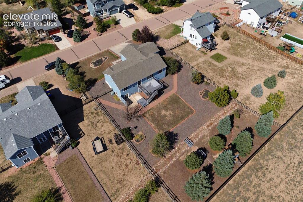 Image 49 of 50: Aerial view of home and lot.