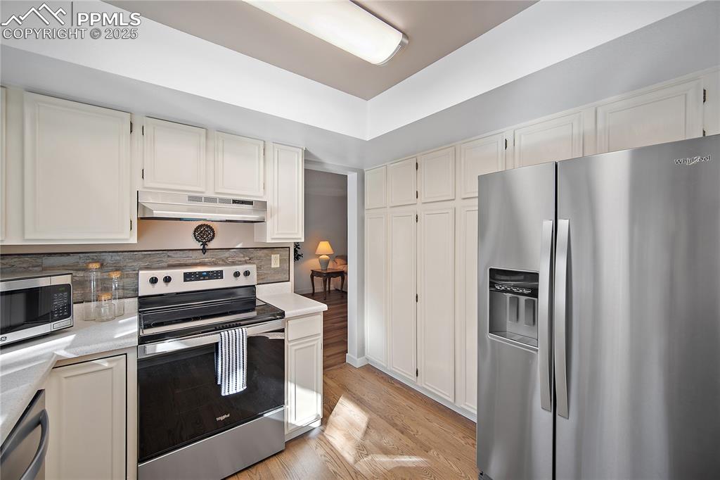Image 12 of 49: Tons of cabinet space and pantry. 