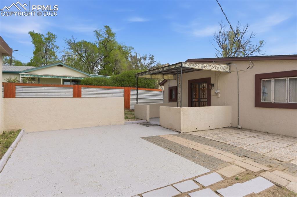 Image 34 of 48: Another view of the back patio. 