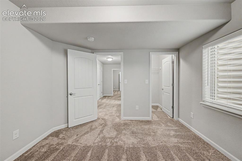 Image 24 of 28: Additional basement bedroom with a walk-in closet