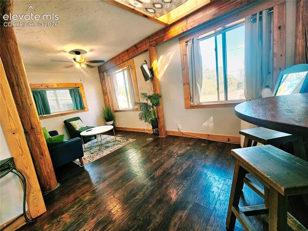 Image 12 of 37: Exposed wood beams and columns