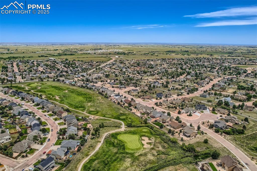 Image 40 of 49: Aerial overview of property