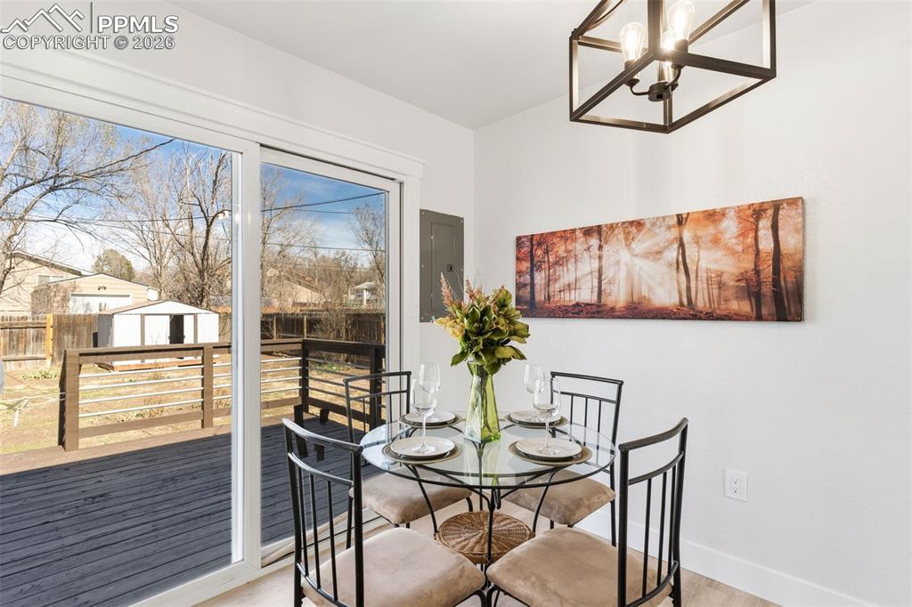 Image 13 of 37: Walk-out to deck