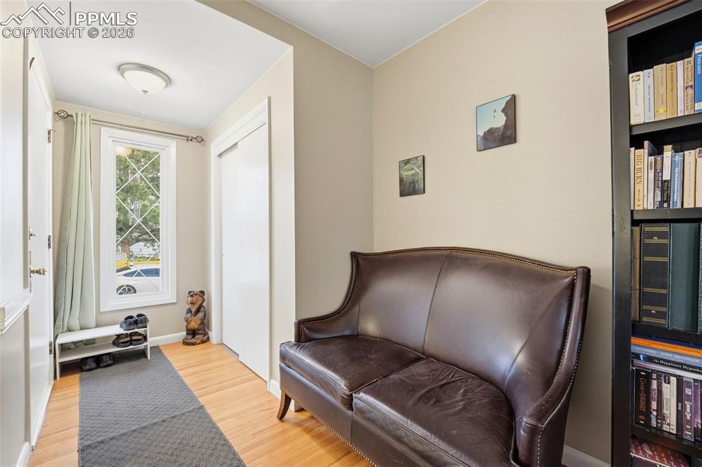 Image 12 of 47: Sitting room featuring light wood-style flooring and baseboards
