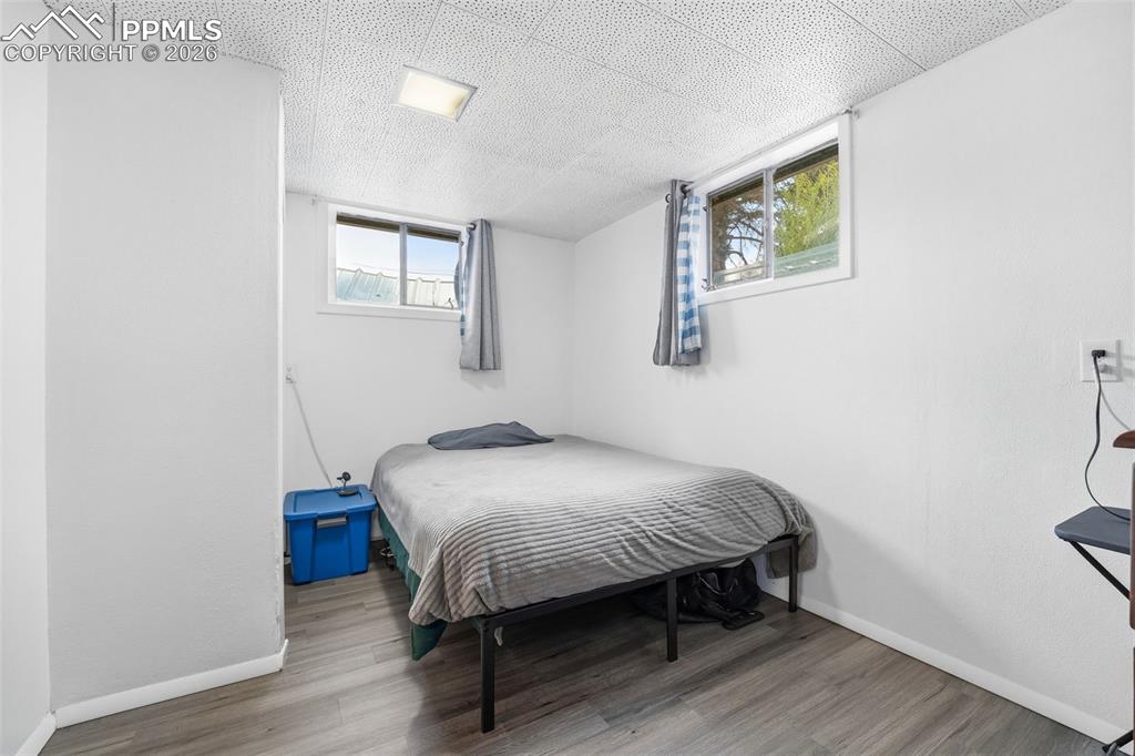 Image 31 of 47: Bedroom with multiple windows and light wood-style floors