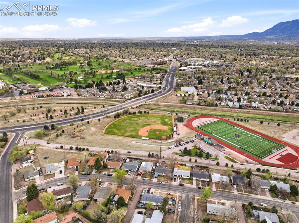 Image 42 of 47: Aerial overview of property