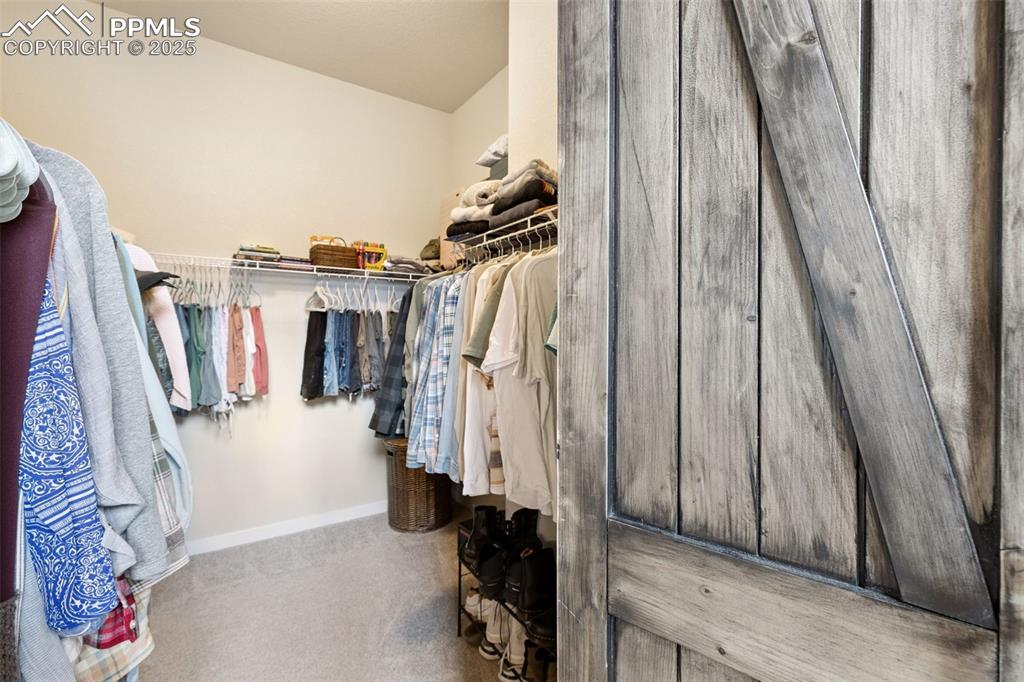Image 28 of 49: Walk in closet featuring carpet