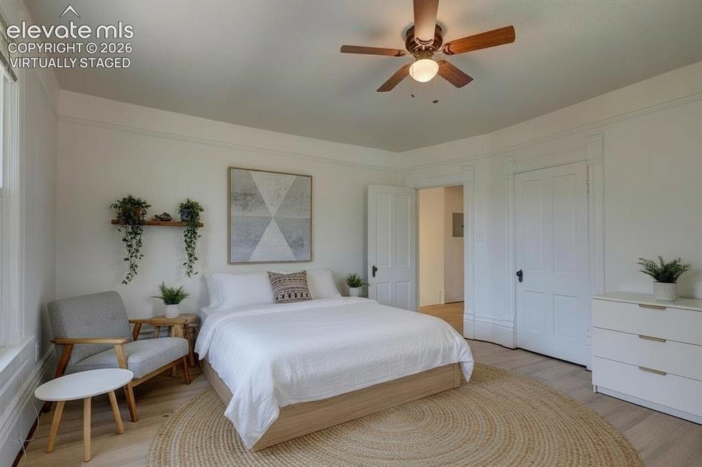 Image 20 of 50: upper level bedroom, virtually staged