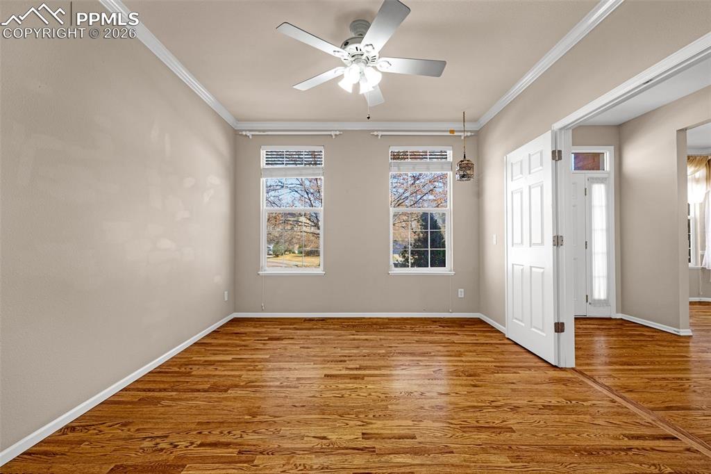 Image 11 of 39: Main Level master bedroom suite convienently sits off main living area