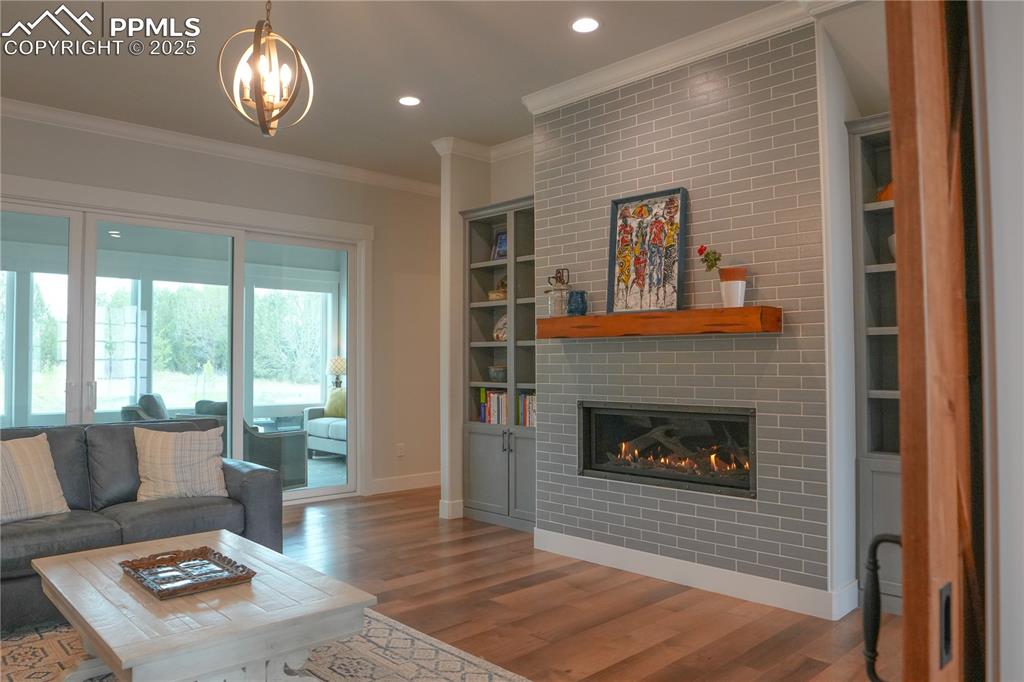 Image 35 of 50: Fireplace, Wooden Floor, Ambient light