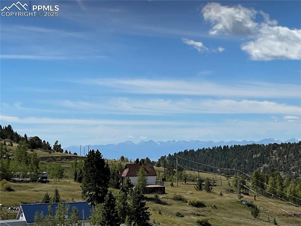 Image 26 of 28: Mountain view featuring a forest and rural landscape