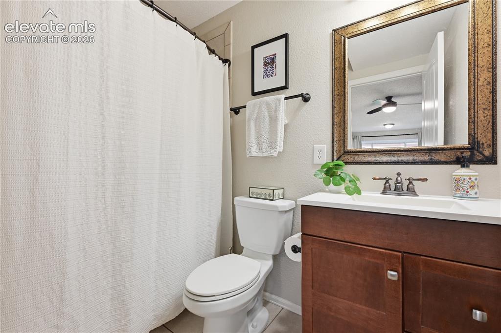 Image 29 of 44: Upper level Primary full bathroom adjoined in the primary bedroom