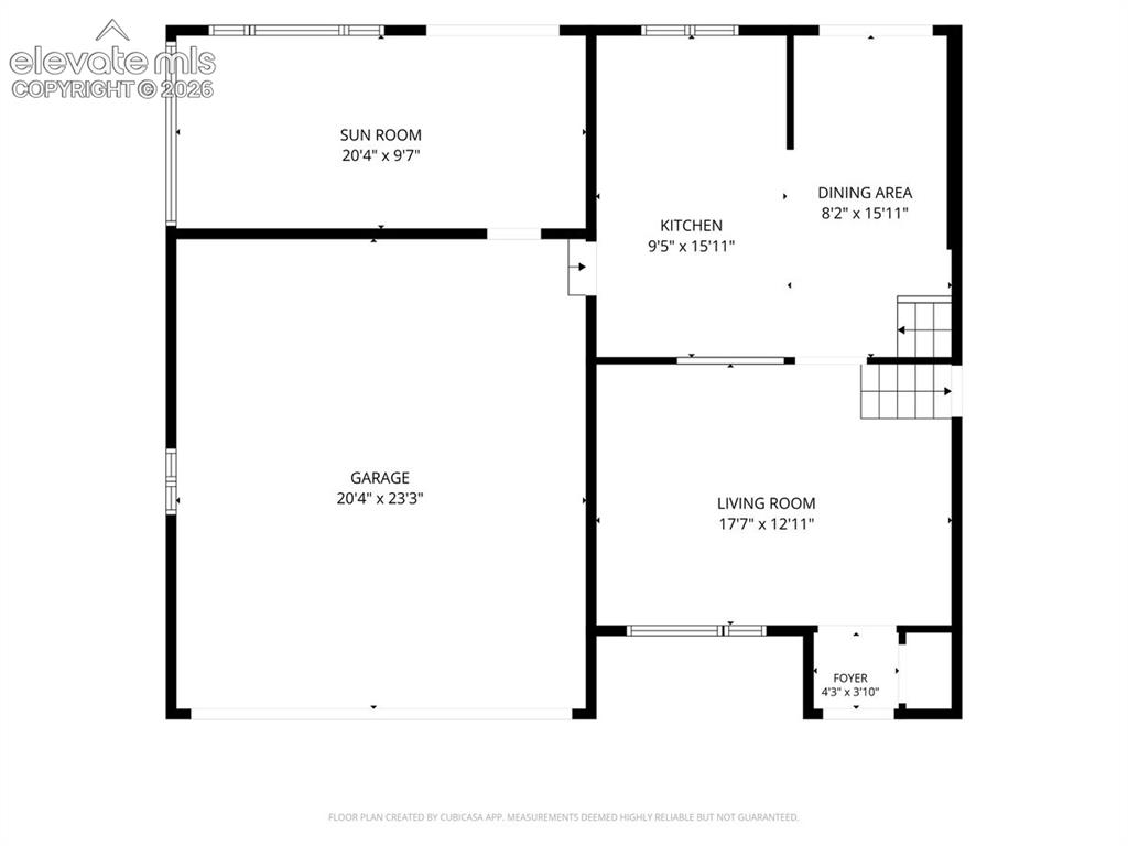 Image 42 of 50: Main floor plan Hardwoods throughout sun room has tile.