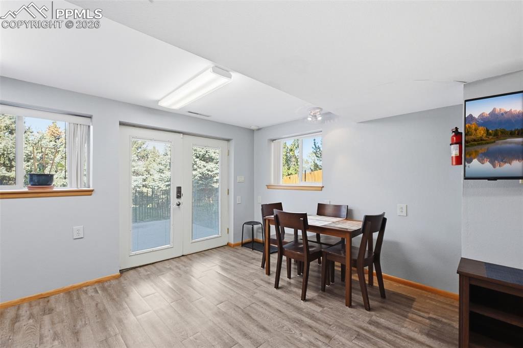 Image 45 of 49: The Basement Apartment has a nice dining area!