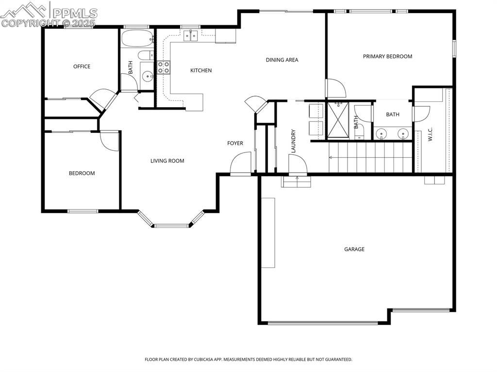 Image 34 of 35: Main Level Floor Plan: Guest Bedroom, Office (or 5th bedroom), Primary Bedr