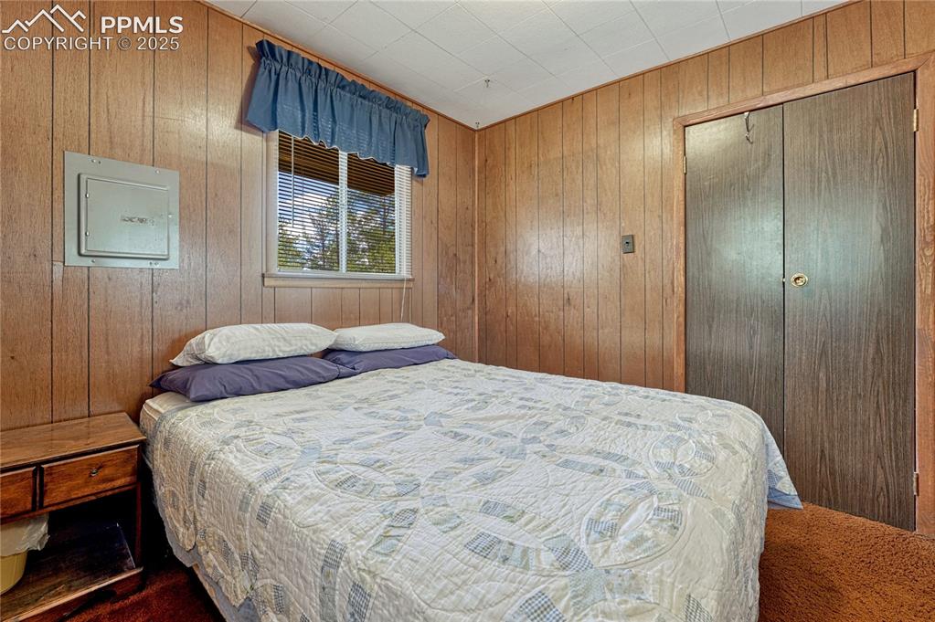 Image 11 of 41: Bedroom closet is large and has a dresser inside