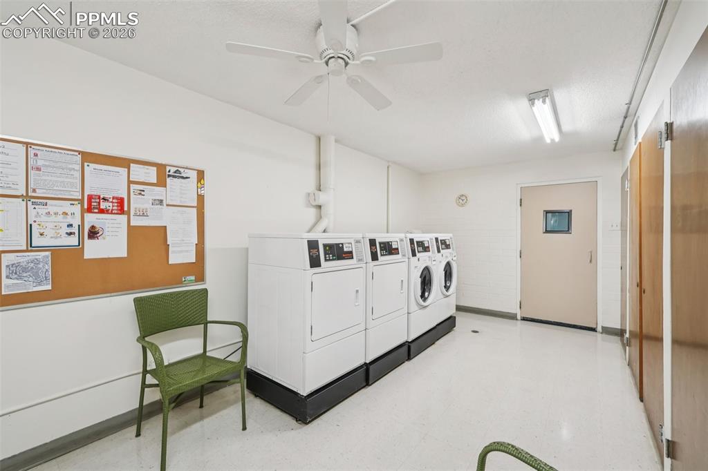 Image 34 of 44: Same level Common  Laundry area