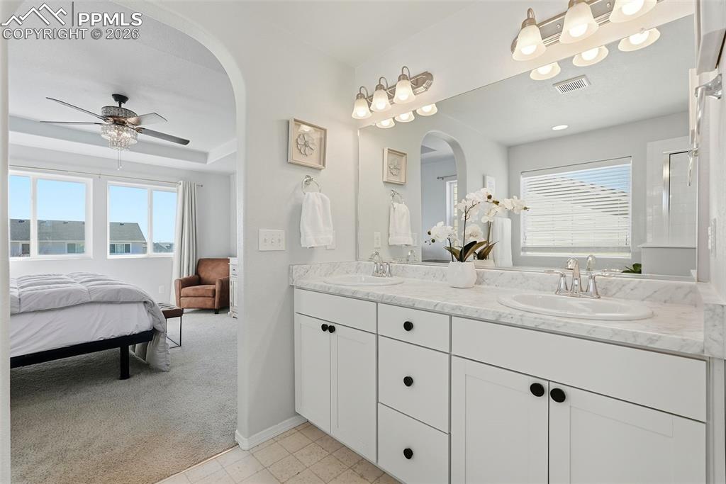 Image 21 of 33: master bath - double vanity