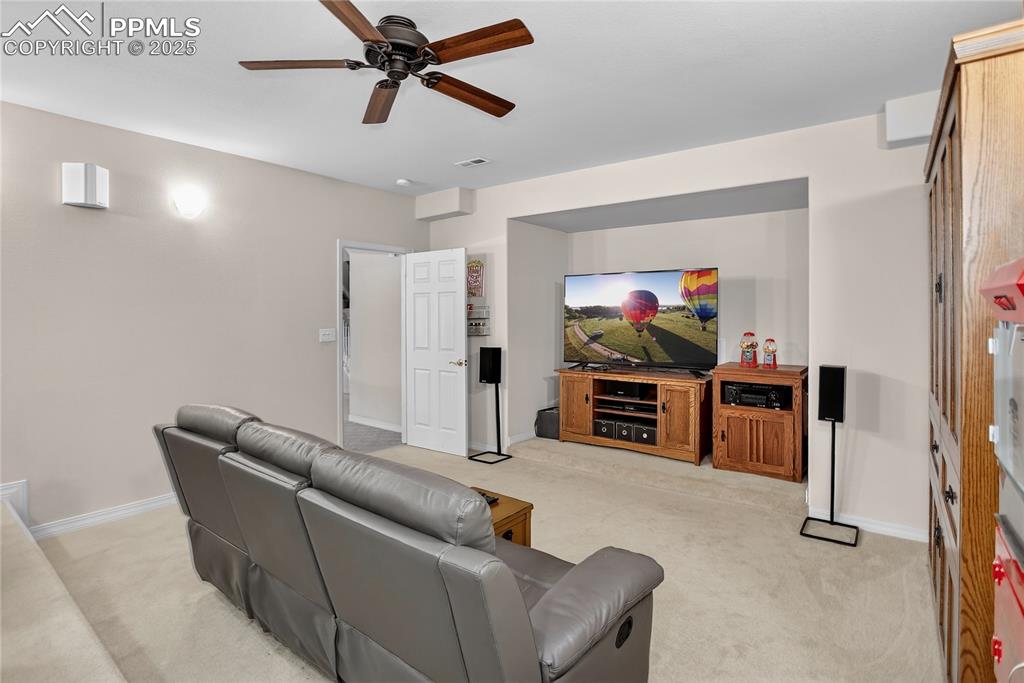 Image 24 of 45: 4th bedroom is currently configured as home theater
