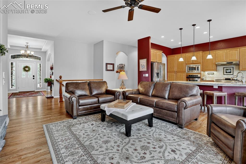 Image 8 of 45: Front entry opens to main living area