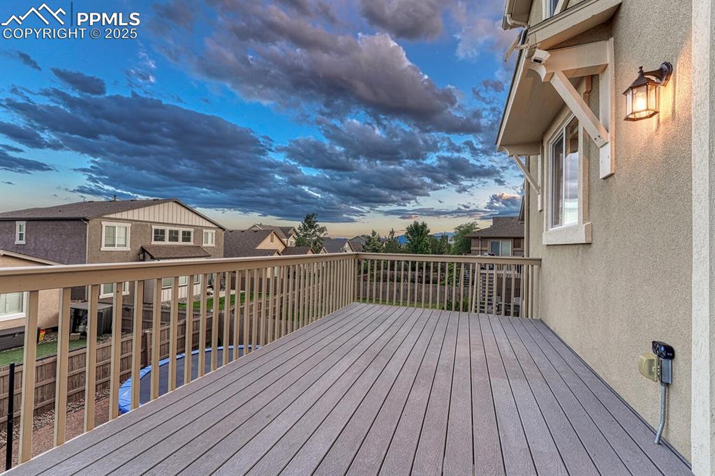 Image 31 of 50: New composite deck with mountain view!
