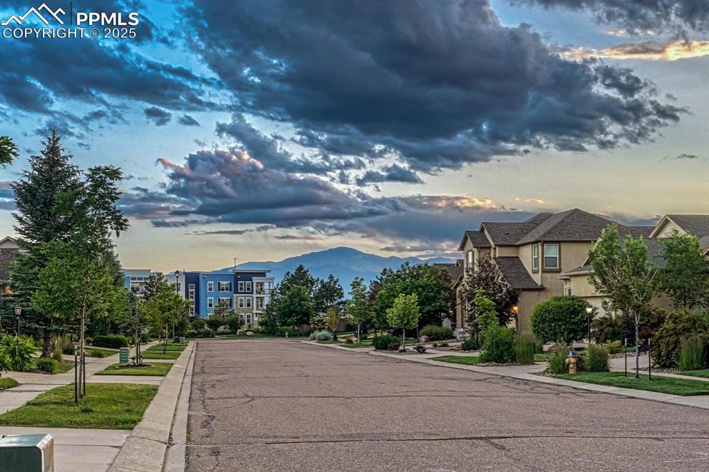 Image 37 of 50: Pikes Peak view from the front of the house