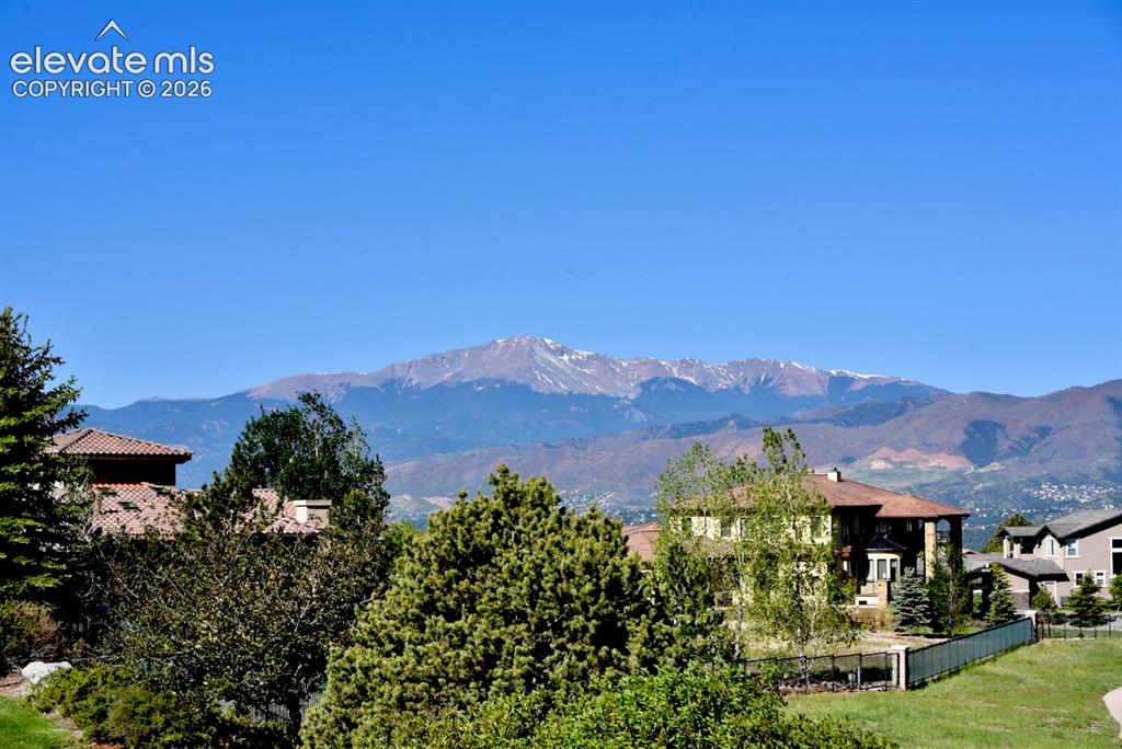 Image 33 of 41: Pikes Peak from the deck