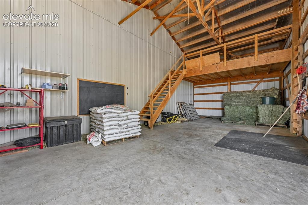 Image 31 of 36: Hay storage plus hay loft.
