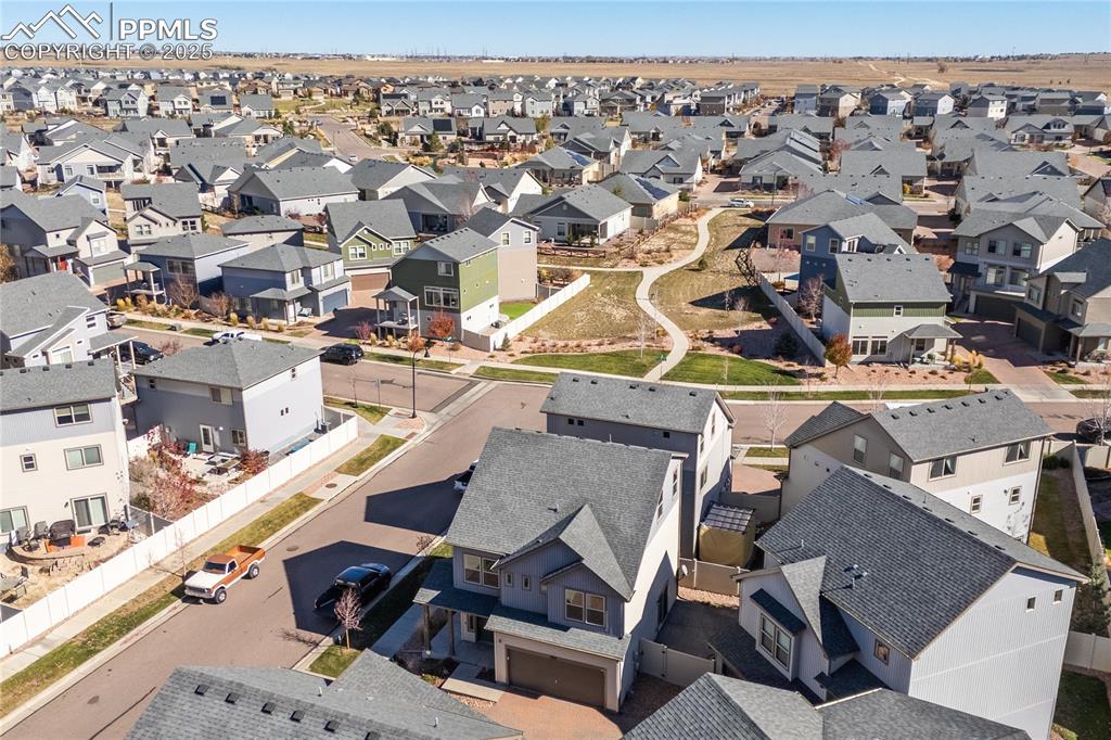 Image 27 of 33: Aerial view of residential area