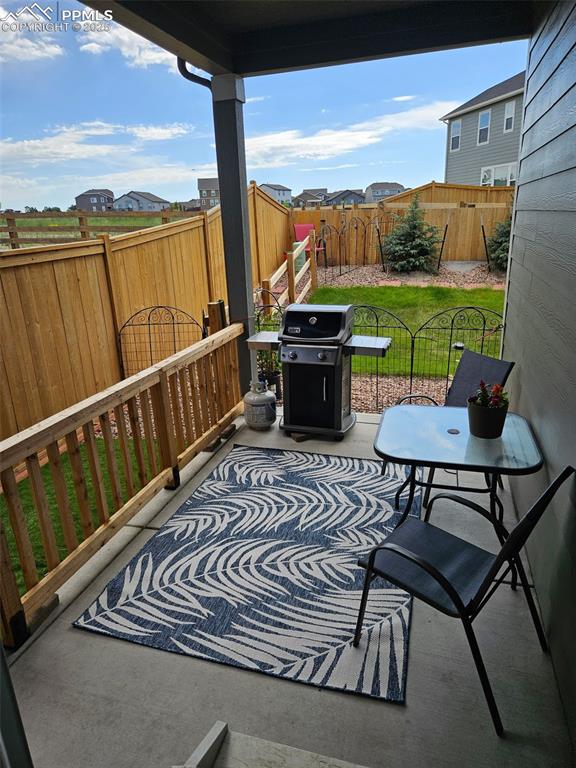 Image 34 of 42: View of patio / terrace featuring area for grilling