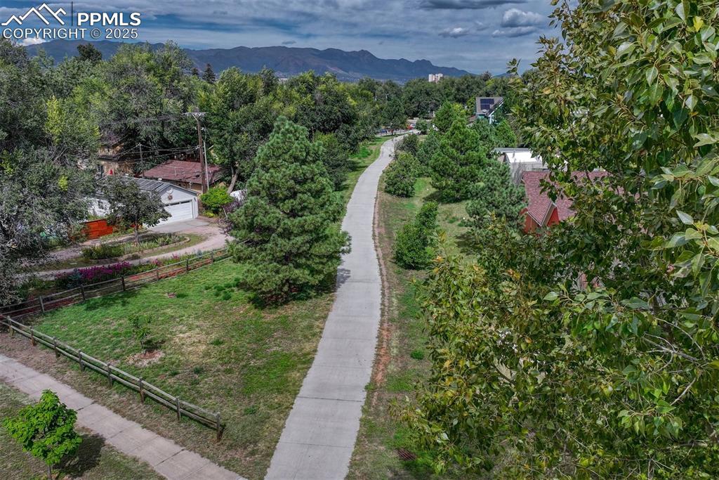 Image 38 of 42: shooks run trail directly across the street.