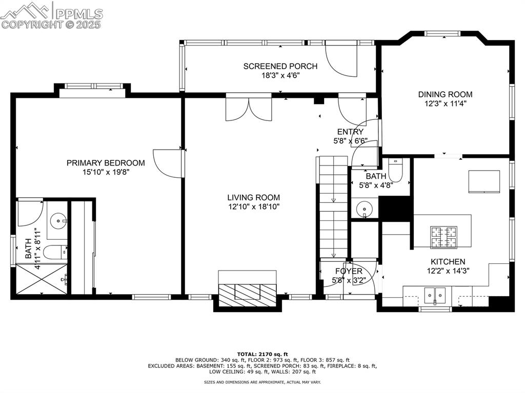 Image 40 of 42: Main level floor plan