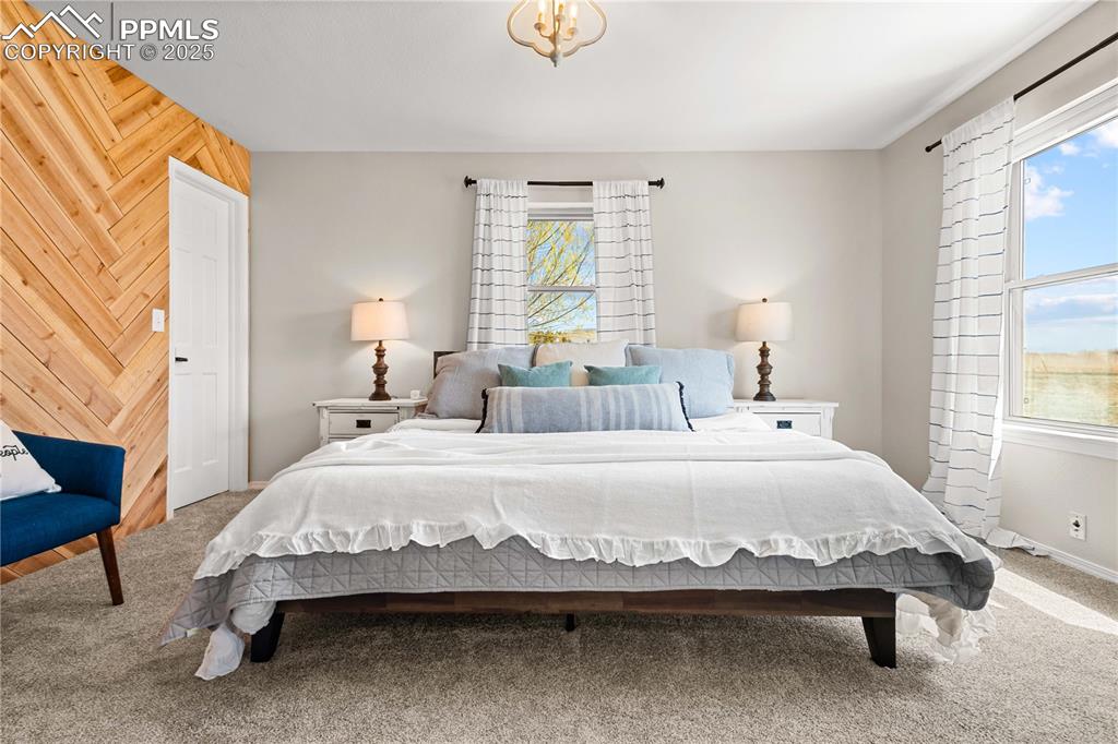 Image 21 of 48: Main level bedroom #1 has spacious walk-in closet. 