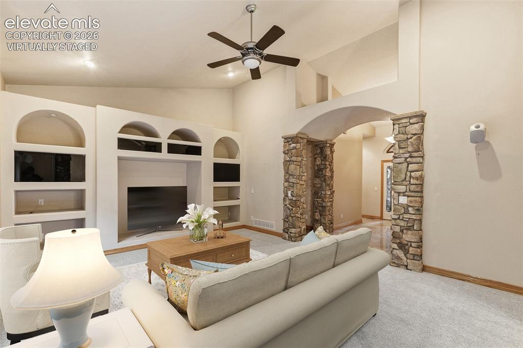 Image 9 of 47: - Main Living with Dining - Virtually Staged