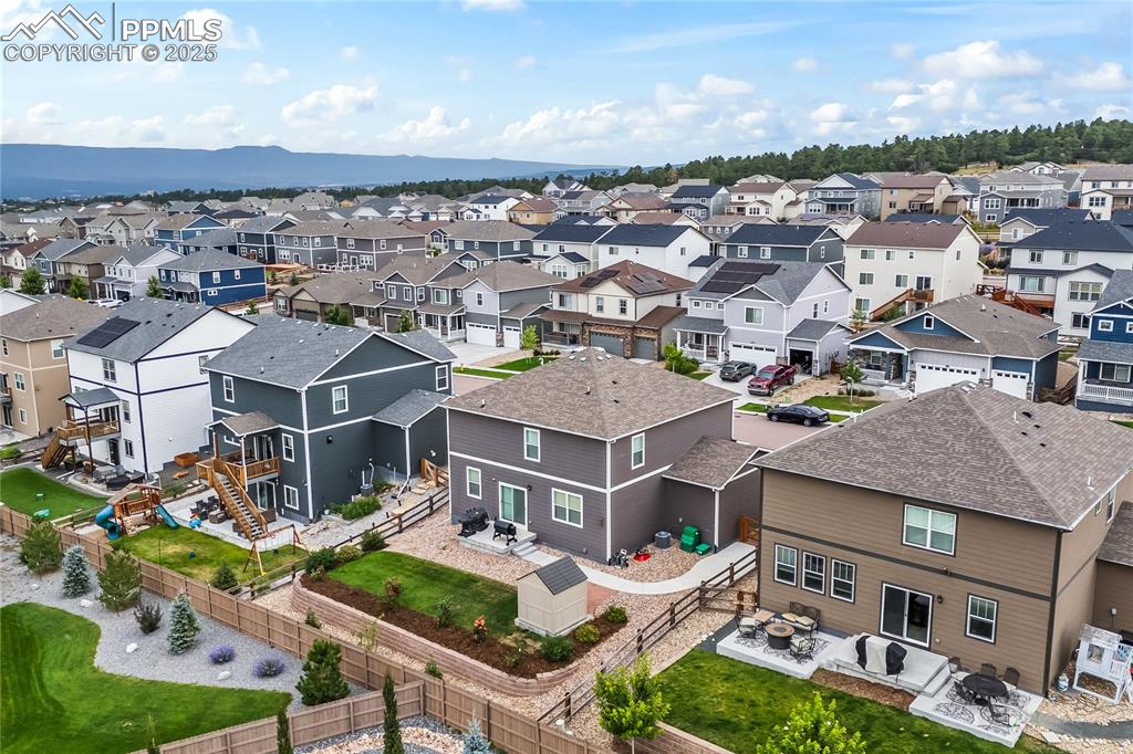 Image 38 of 39: Aerial perspective of suburban area