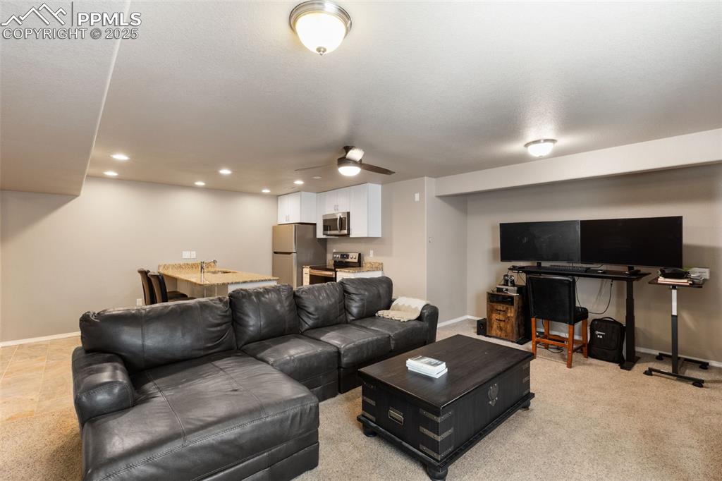 Image 24 of 43: The Basement level family room