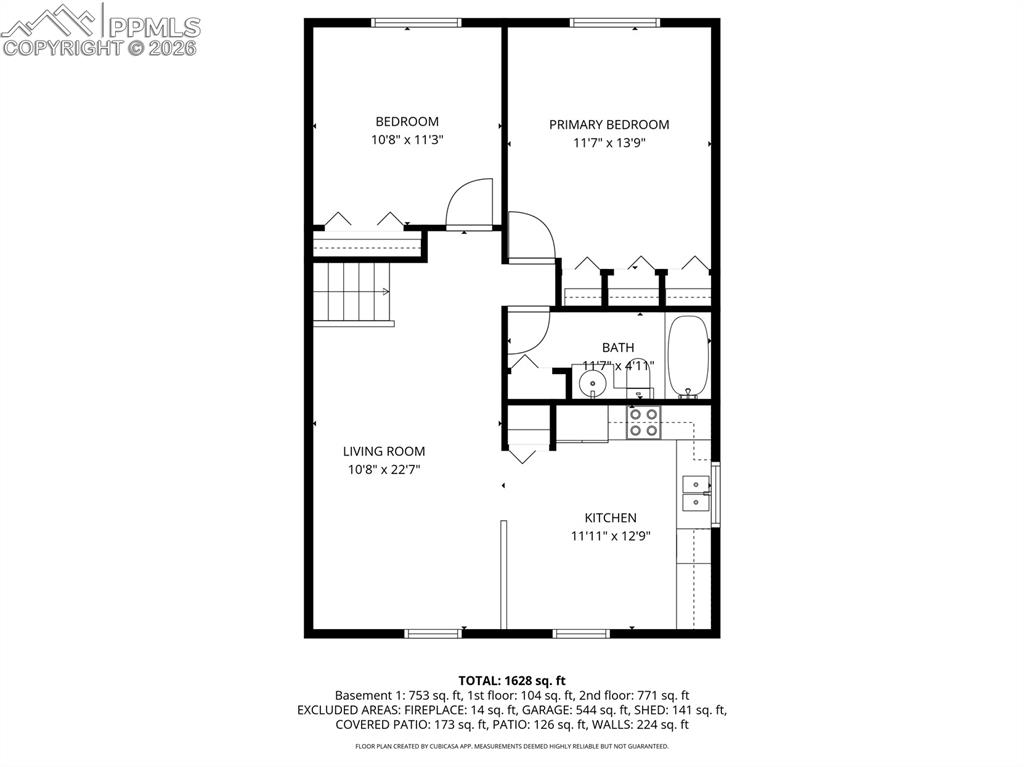 Image 33 of 35: Upper level floor plan