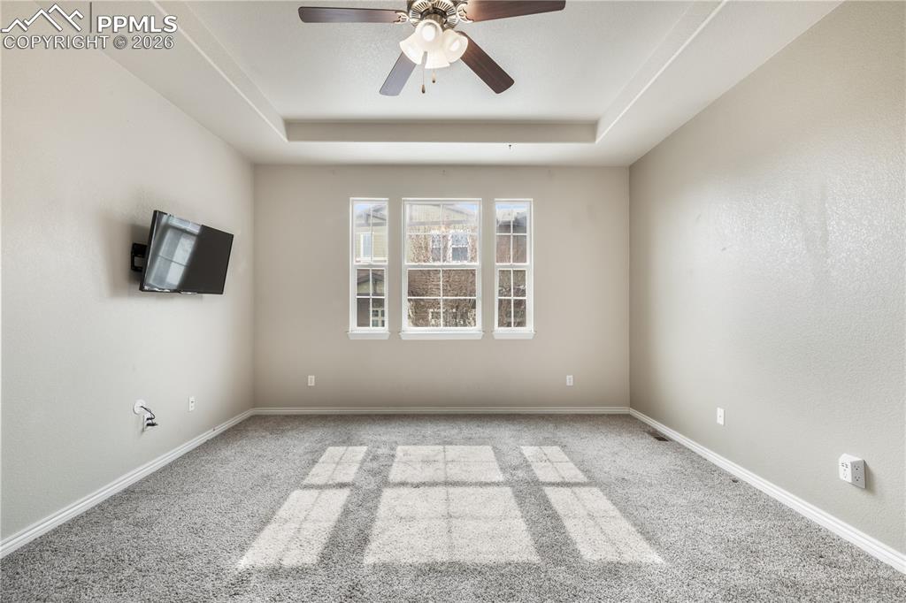 Image 35 of 50: 2nd bedroom with large walk in closet and ensuite 5 piece bathroom