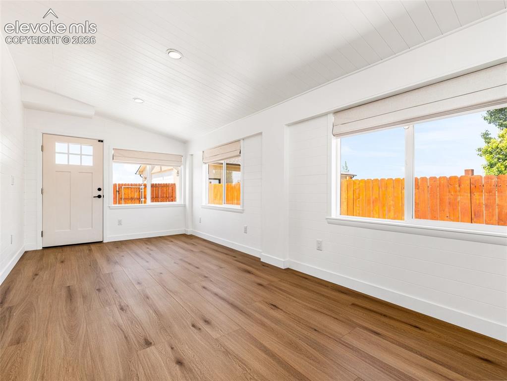 Image 28 of 50: Additional view of the enclosed porch to the ADU