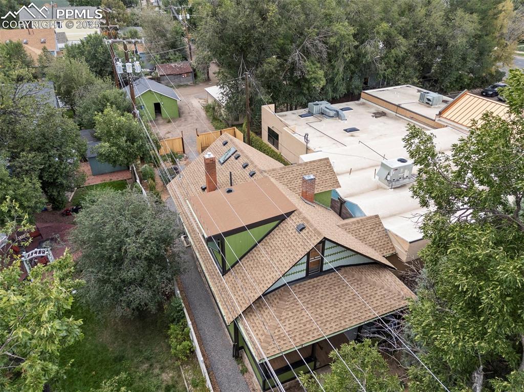 Image 42 of 48: View from above of property