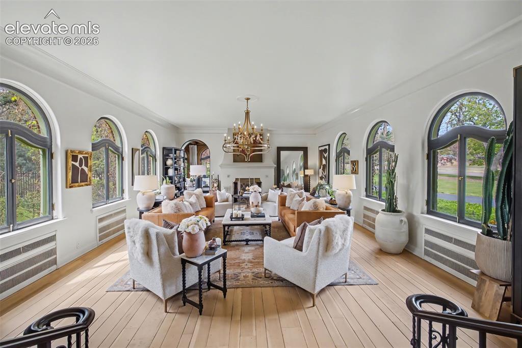 Image 9 of 50: Living Room off the Grand Hallway