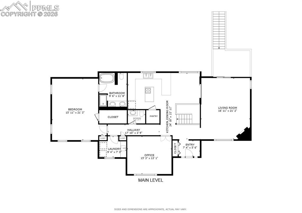 Image 29 of 30: Floor plan - main level