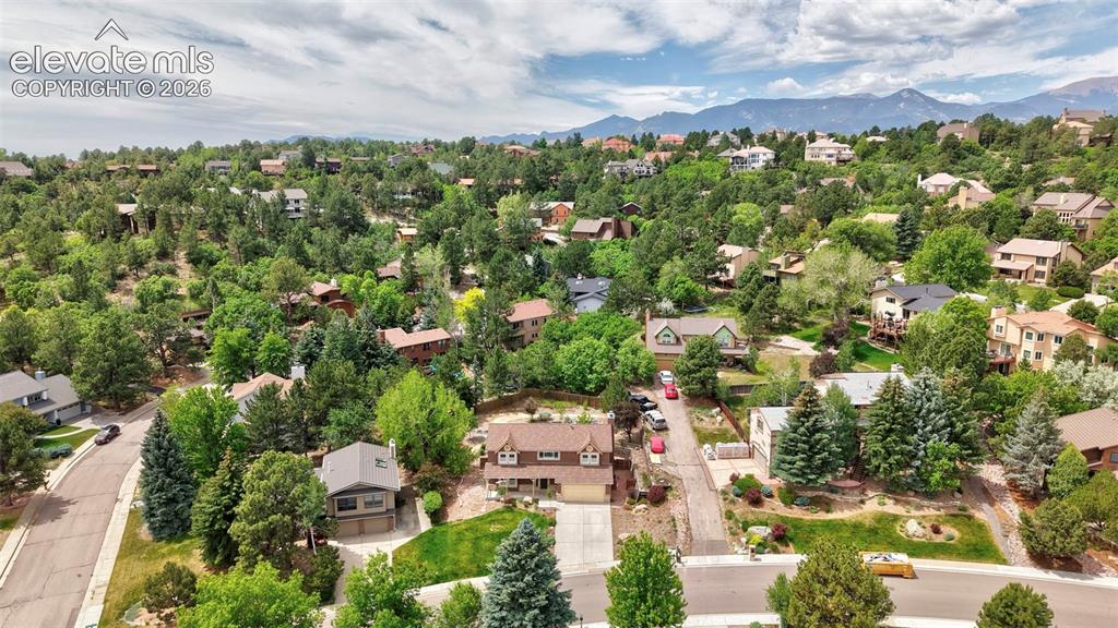 Image 43 of 50: Aerial View of the front of the home