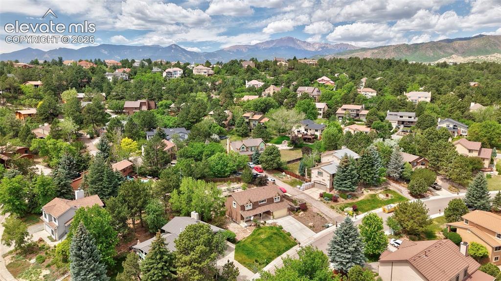 Image 44 of 50: Aerial View with Pikes Peak