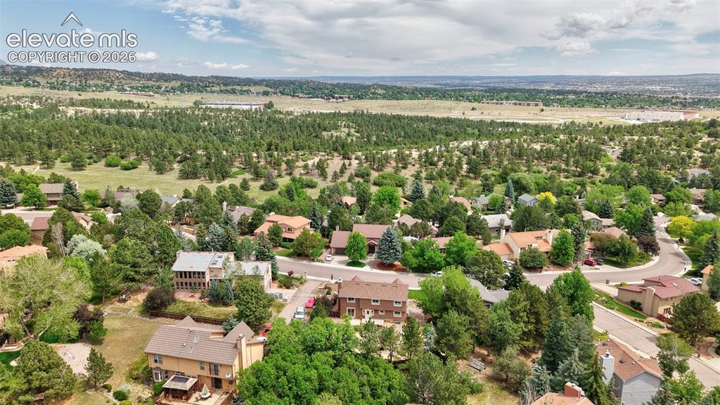 Image 46 of 50: Aerial View from the back of the home