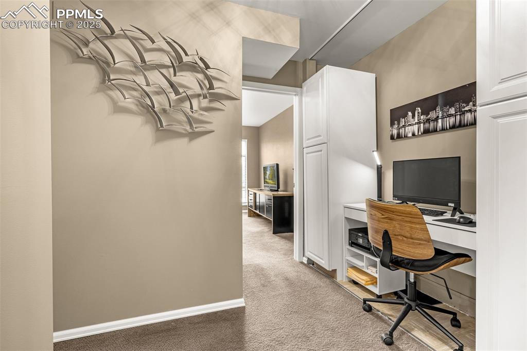 Image 19 of 24: Well-used space for a desk/office