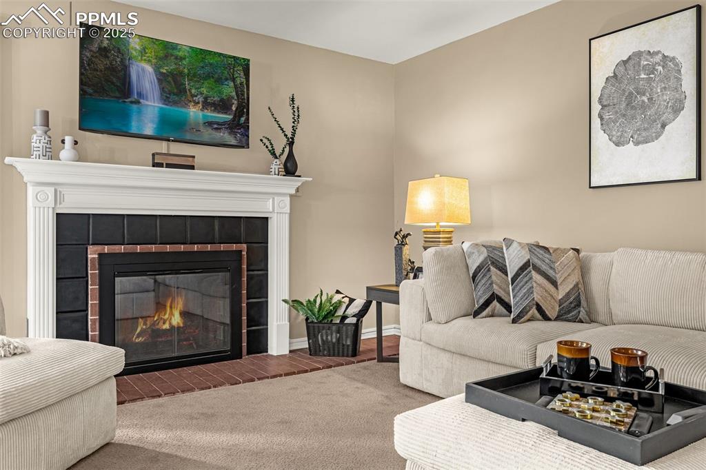 Image 3 of 24: Beautifully updated paint throughout the home; woodburning fireplace (see r